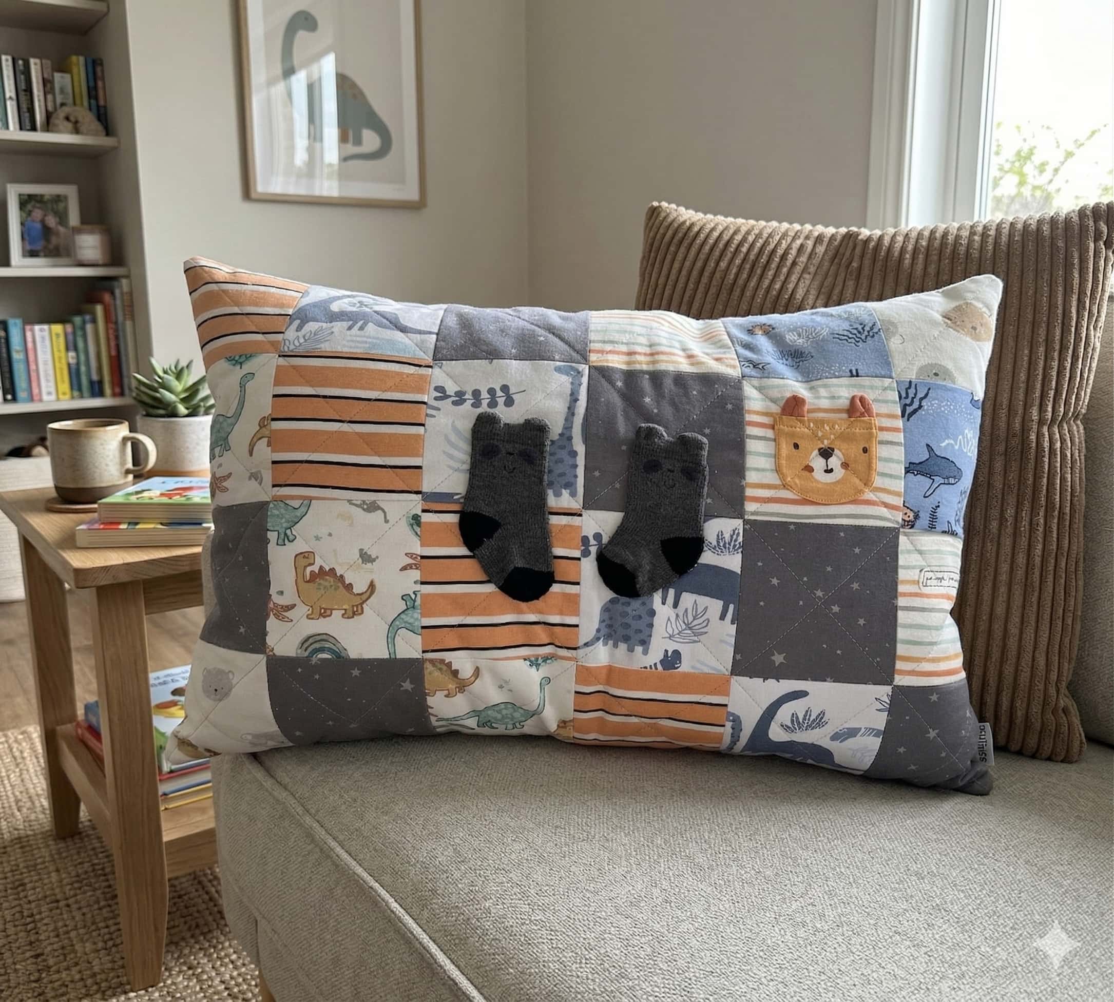 Handmade memory pillow made from baby clothing, Singapore, Malaysia