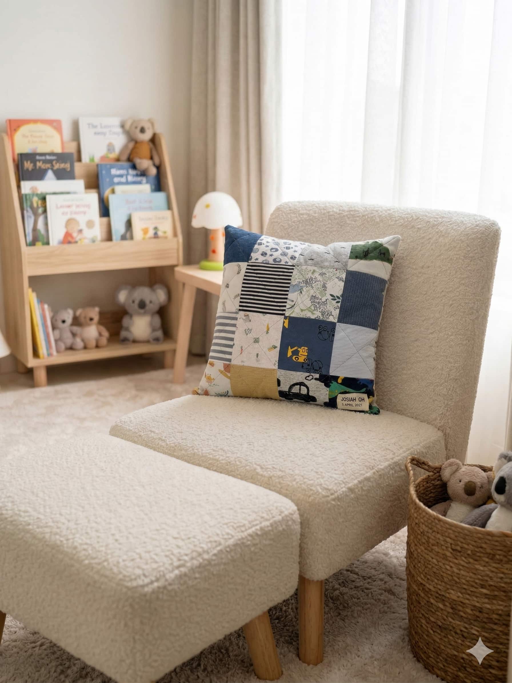 Handmade memory pillow made from baby clothing, Singapore, Malaysia