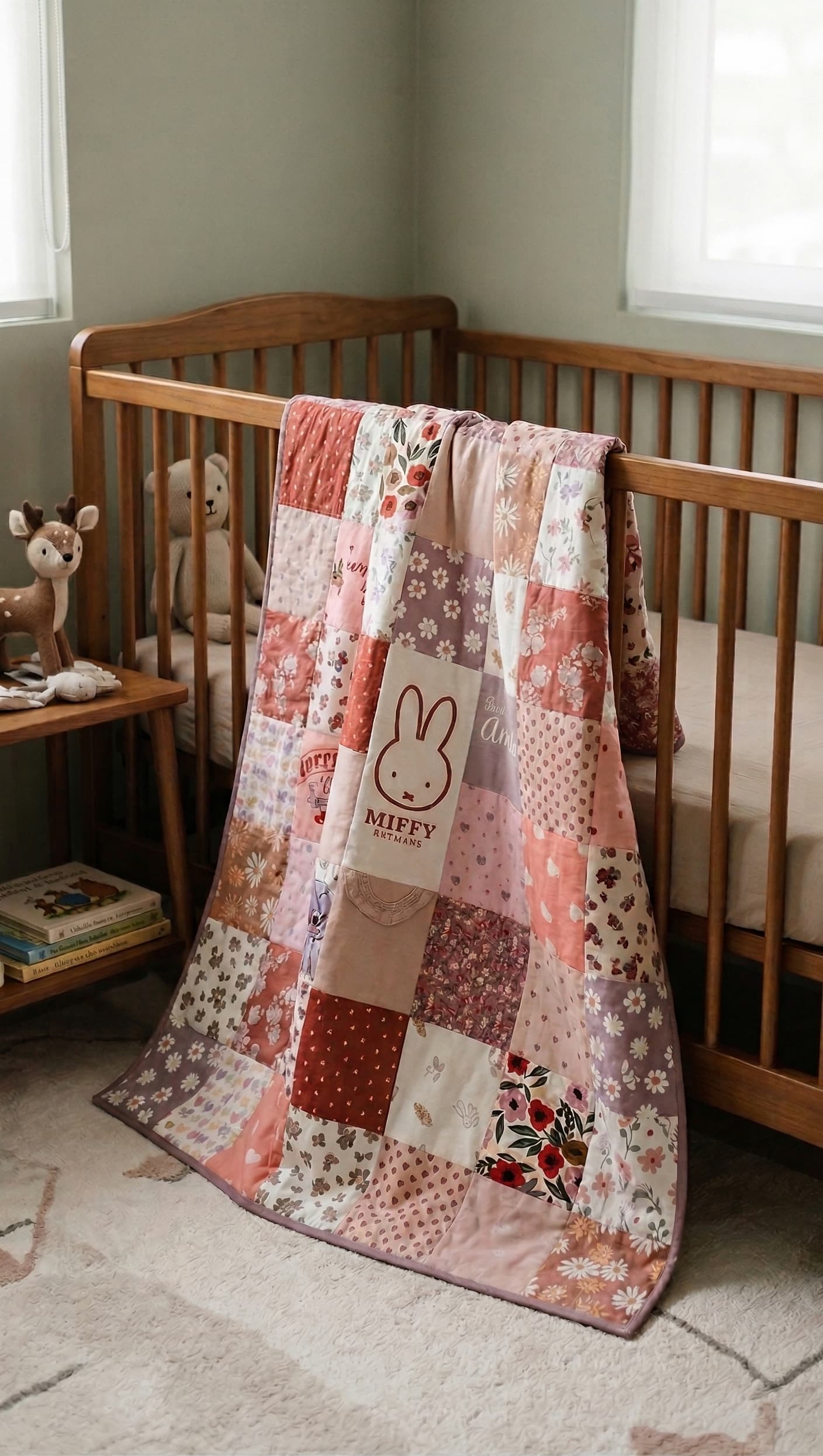 Handmade standard memory quilt made from baby clothing, Singapore, Malaysia